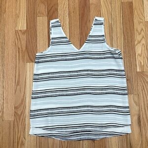 NWOT Ann Taylor Striped V-Neck Tank Top